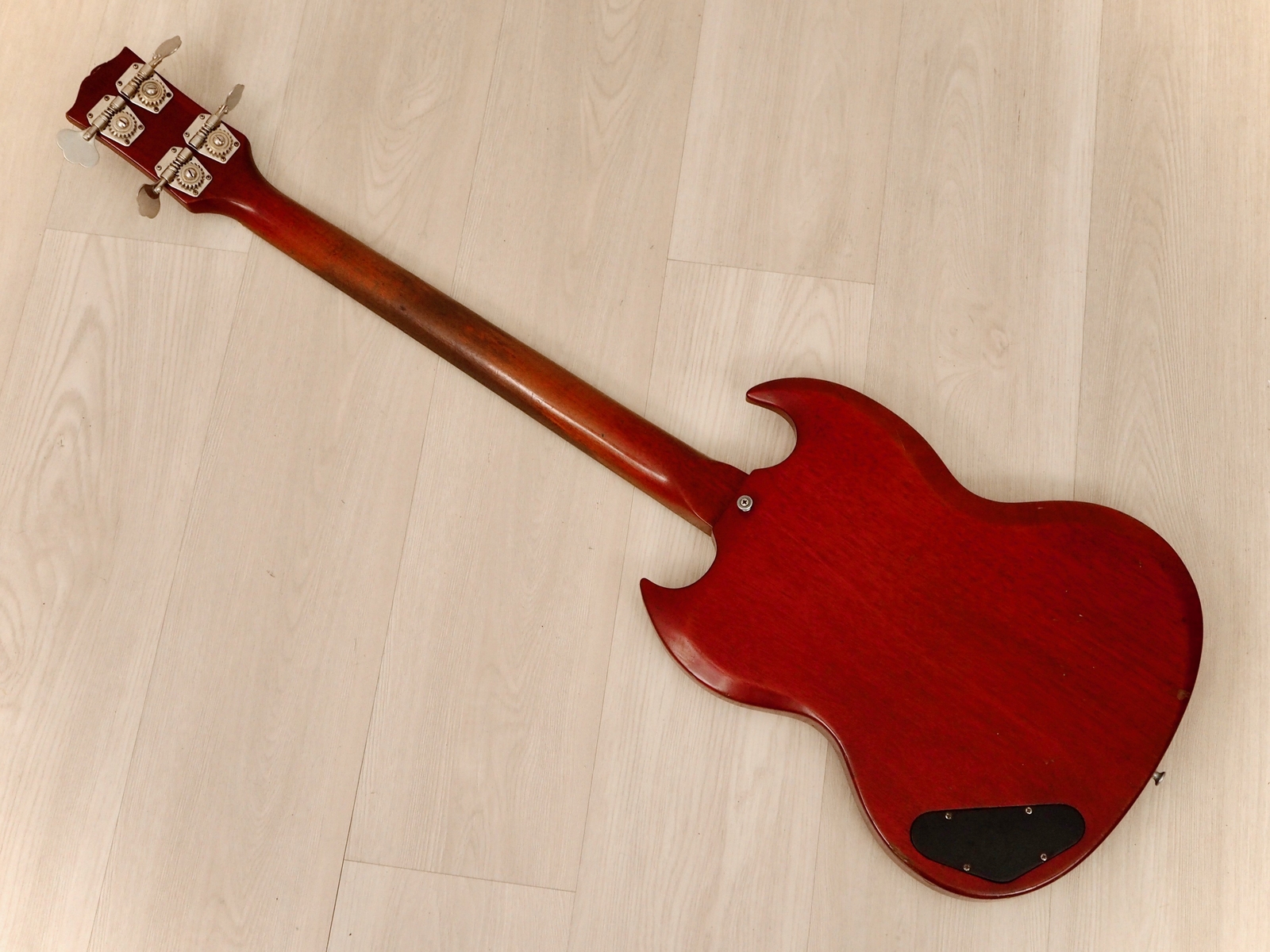 1962 Gibson EB-0 Vintage Short Scale SG Bass Cherry 100% Original w/ Mudbucker - Picture 12 of 17