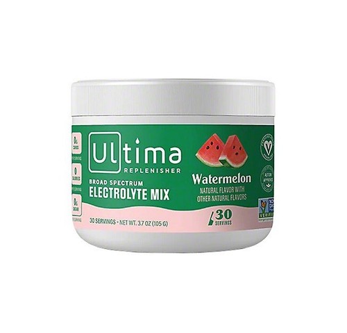 Ultima Replenisher Electrolyte Powder - Watermelon, 30-Servings 3.7oz 105g