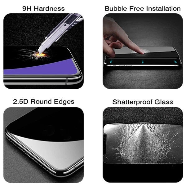 For iPhone 6 6s 7 8 PLUS Tempered Glass Screen Protector FULL COVERAGE Curved - Image 4 of 4