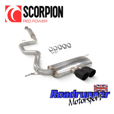 Scorpion Focus ST250 Heckklappe Auspuff ab Kat SYS Resonanz schwarz Daytona SFD071C