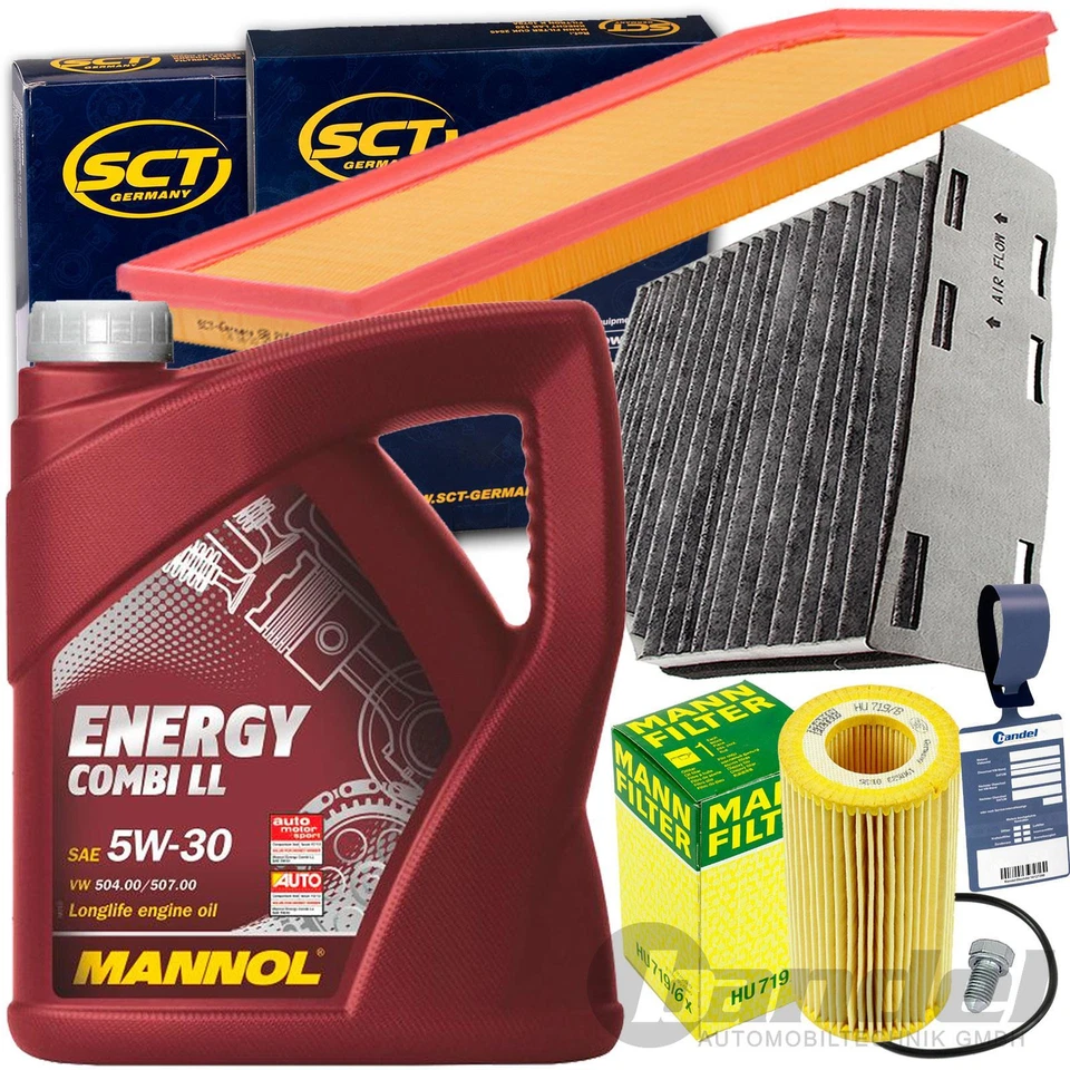 FILTERSET+MANNOL 5W30 ÖL 2.0 TFSI+R für VW PASSAT 3C GOLF 5 6 AUDI A3 8P OCTAVIA
