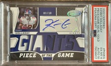 2022 PANINI KENNY GOLLADAY PIECE OF THE GAME JERSEY GOLD AUTO 1/10 PSA 6 / 10