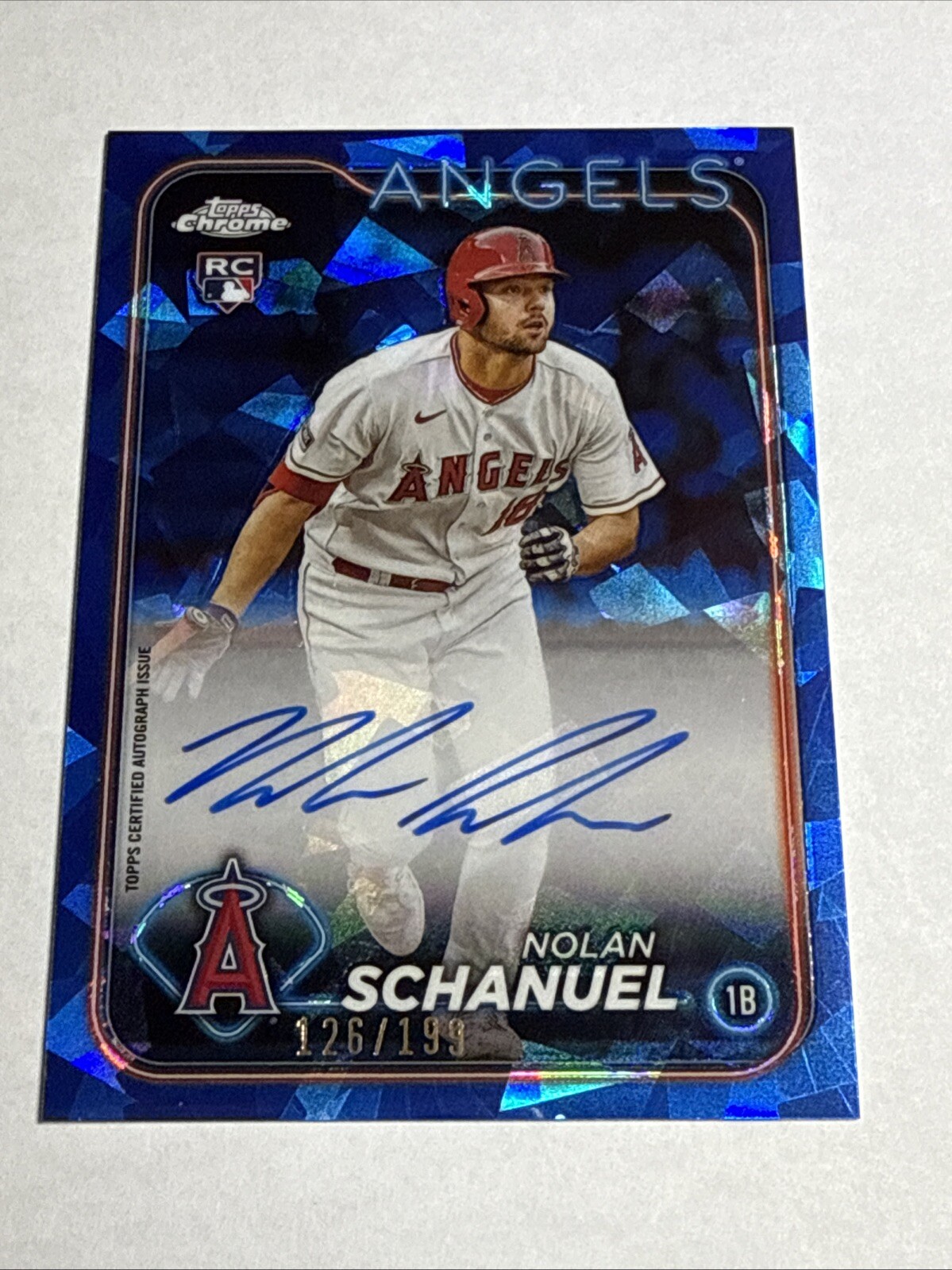 2024 Topps Chrome Sapphire Refractor Nolan Schanuel Rookie Auto 126/199 RC SP