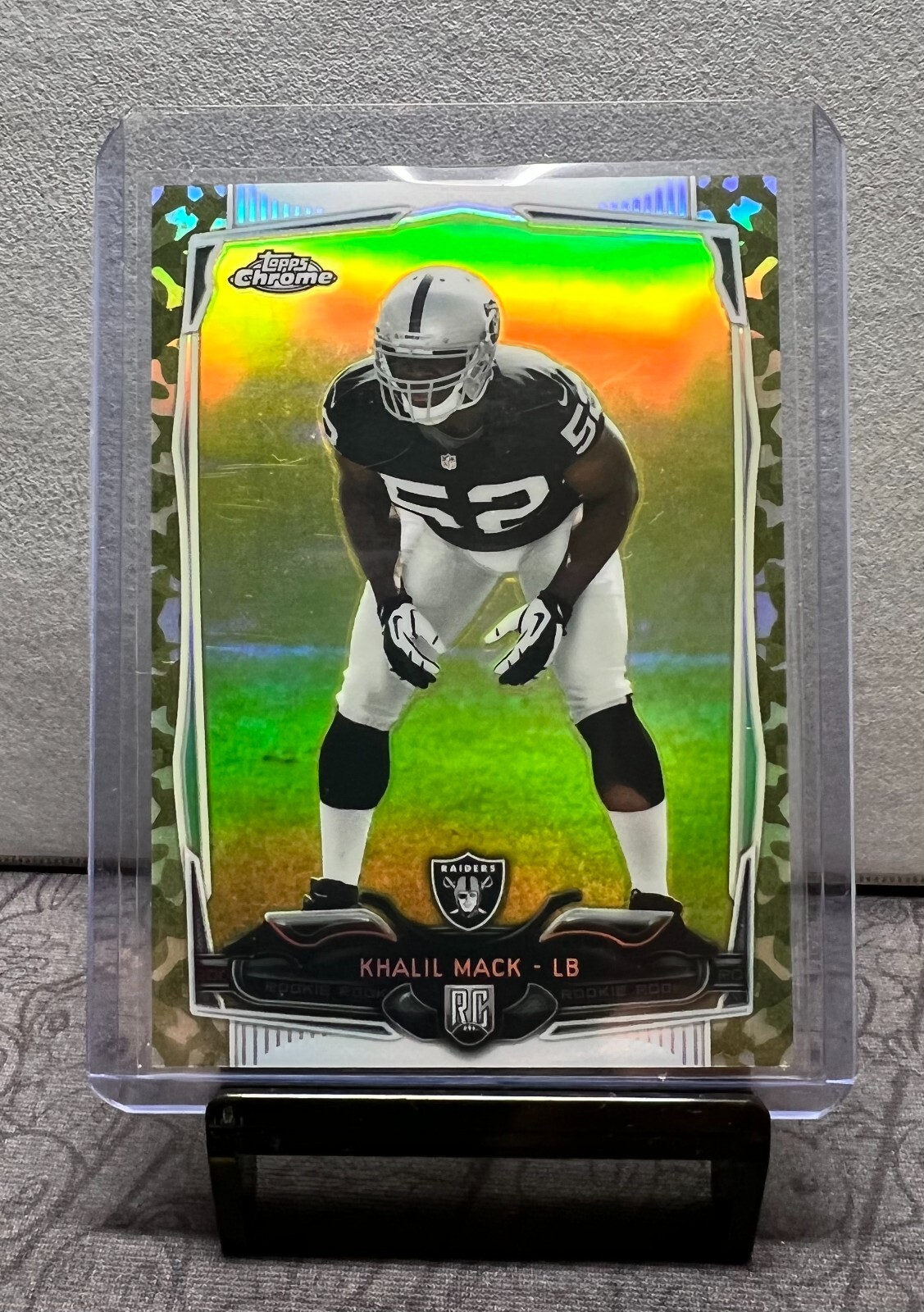 2014 Topps Chrome Football Camo Rookie Refractor /499 Khalil Mack #184