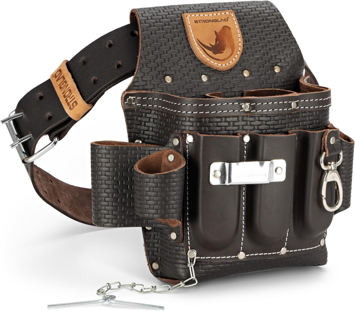 Leather Tool Pouch, Belts for Men and Women, Electricians, Drywall Utility  Work