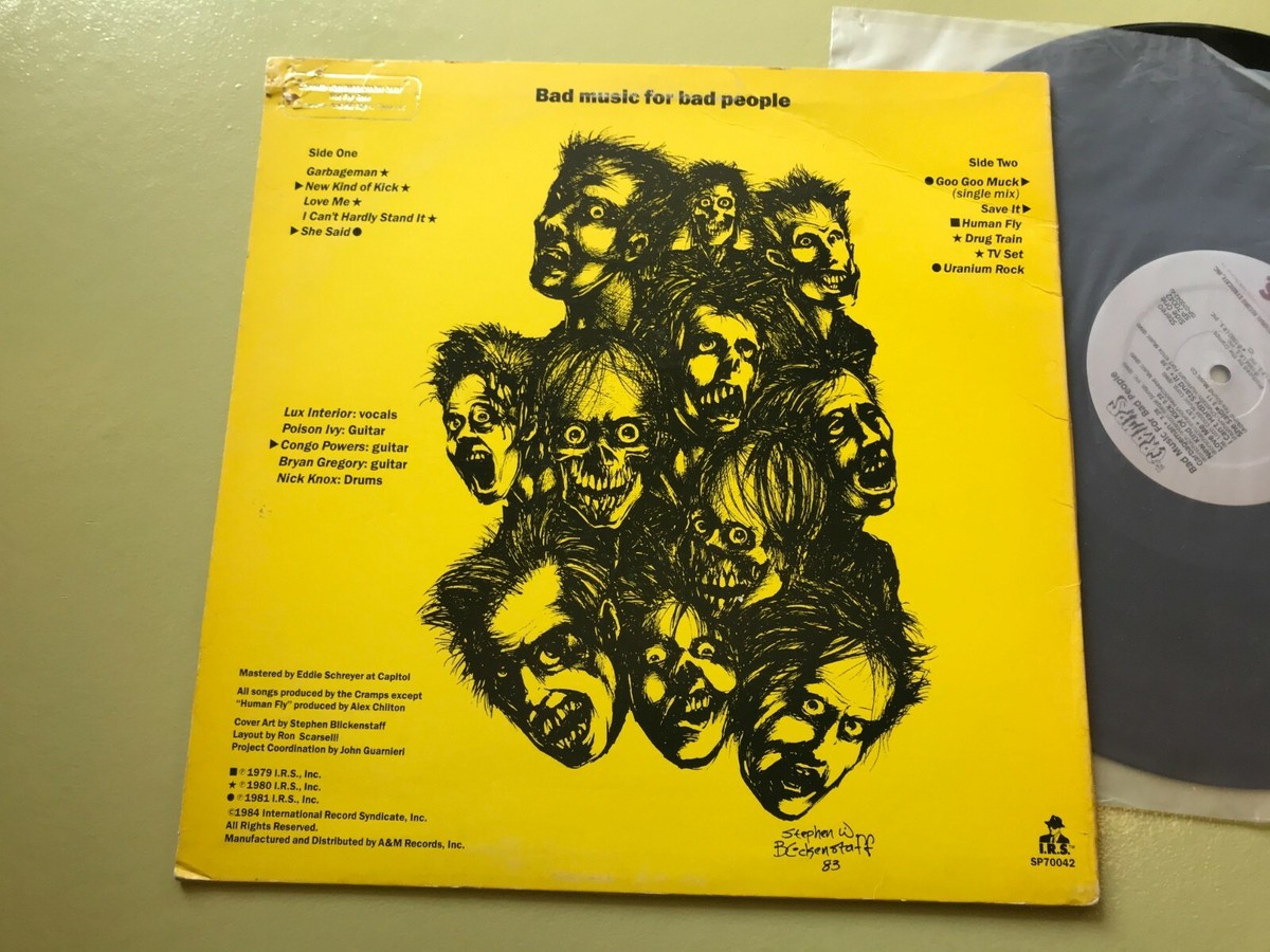The Cramps LP Bad Music for Bad People 1984 IRS original vinyl