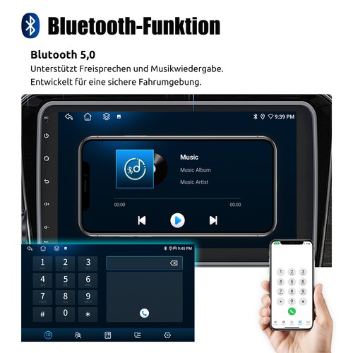 8Core 6+128GB Android14 Carplay Autoradio GPS Navi 1 DIN 360° Drehbar Bildschirm - Bild 10 von 15