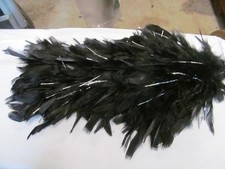 2 Marching band Black Silver Plume s  Hat feathers NICE