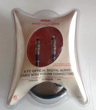 NEW RCA UP Collection 6' Optical Digital Audio Cable W/Toslink Connectors PD6HP