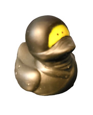 Black Ninja Duck - Bath Toy Duck 2" Rubber Bath Toy - New
