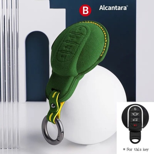 Alcantara Car Remote Key Case Cover For BMW MINI COOPER S ONE JCW F54 F55 F56 - Picture 28 of 30