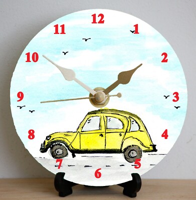Citroen 2CV Uhr - DIY 12cm Uhrenset für alle Oldtimerliebhaber - portofrei