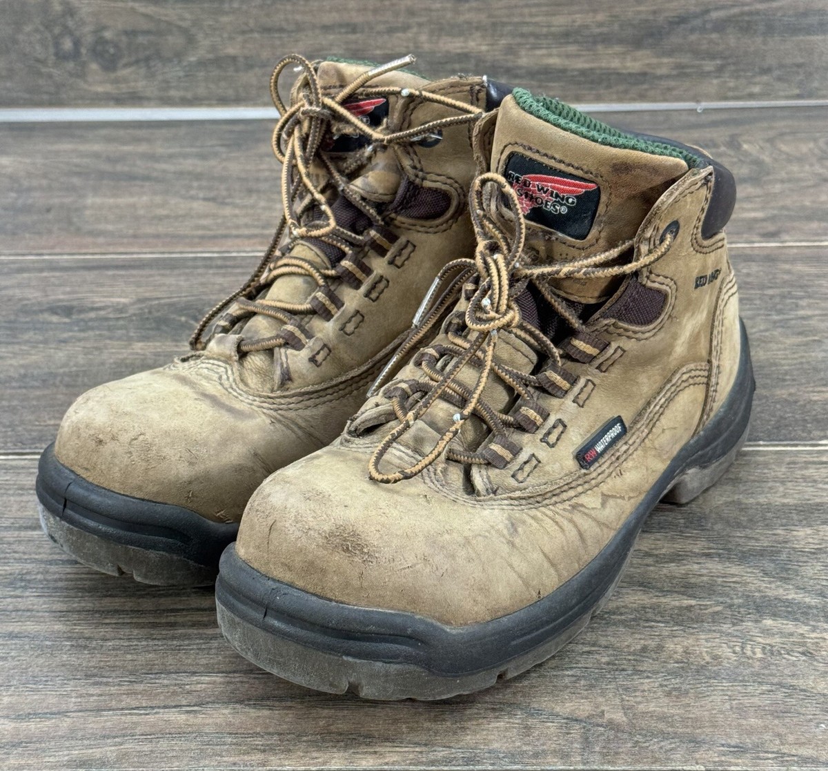 Red Wing Work Boots Womens Brown Leather 2340 Safety Toe Lace Up King  Toe-READ