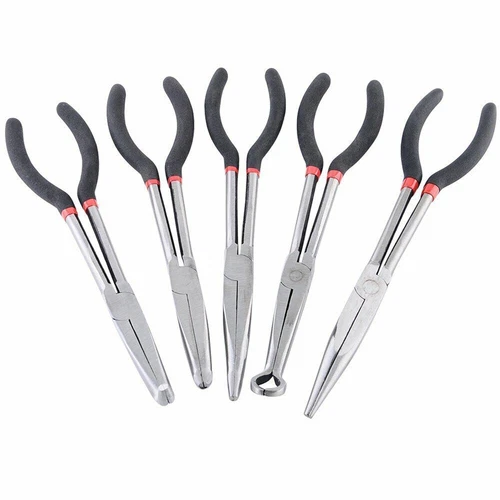 5 Stk Langbeckzangen Satz Spitzzange Telefonzange Zündkerzenzange 280mm - Bild 6 von 12