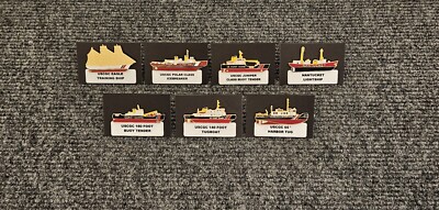 7 US COAST GUARD AUXILIARY VESSELS ENAMEL PINS - TUGS & TENDERS    GREAT GIFTS !