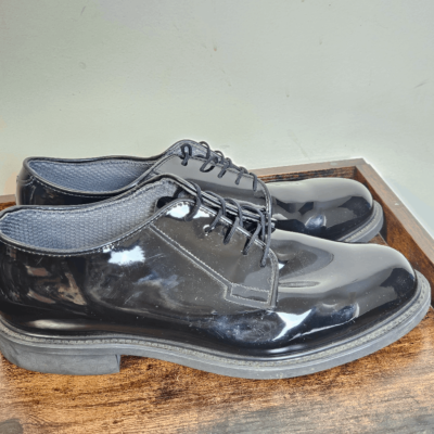Bates High Gloss Duty Oxford Dress Shoes Vibram Sole Men display picture 2