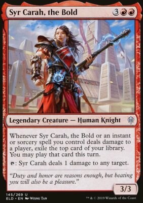 Magic the Gathering MTG Syr Carah, the Bold (145) Throne of Eldraine   LP