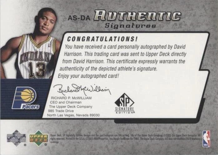 2004-05 SP Signature Edition - David Harrison #AS-DA