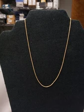 RISHI ALEXANDER 925 1.5MM 14K GOLD PLATED NECKLACE 16"