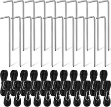 Inflatable Stakes and Tethers Decorations Set - Metal Rope Stakes and Rope Tethe