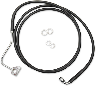 #ad Drag 8quot; 72 1 2quot; Extended Black Upper Brake Line Harley Touring FLTRX 15 ABS $90.25
