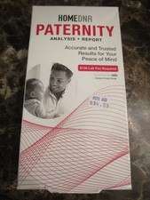 HOMEDNA Home DNA Collection Kit Paternity Analysis Report New Sealed