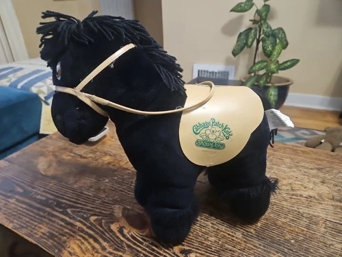 Cabbage Patch Kids | Black Show Pony | 1984 Coleco Horse Doll Tan Saddle Bridle
