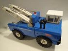 Vintage 70s Classic Blue Mighty Tonka Tow Truck Double Boom Wrecker