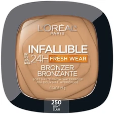 L'Oreal Paris Infallible Soft Matte Bronzer, Light Medium, 0.31 oz