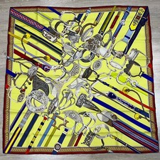 HERMES Carre 90 Concours d'Etriers Silk Scarf 90x90cm Multicolor Unused Boxed