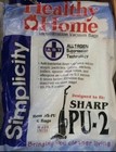 10 SHARP PU-2 / PU2 UPRIGHT Allergy VACUUM CLEANER BAG