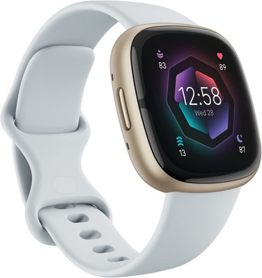 Fitbit Sense 2 GPS Health Smartwatch Blue Mist Pale Gold S L Bands