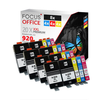 20er Set Patronen mit Chip für HP 920 XL OfficeJet 6000 6500 Wireless 6500 A