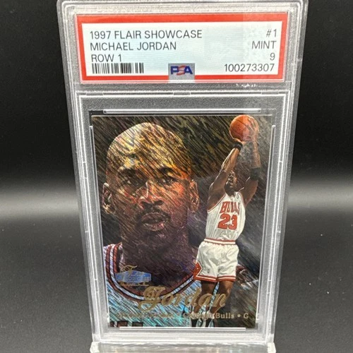 Fleer 1997-98 Flair Showcase Michael Jordan Showdown Row 1 #1 Bulls PSA 9
