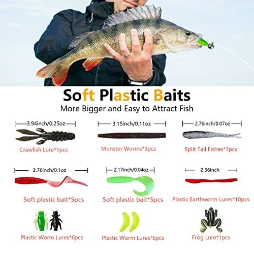 Fishing Lures Kit - Crankbaits, Topwater Lures, Spinnerbaits, Jigs & Tackle Box - Image 5