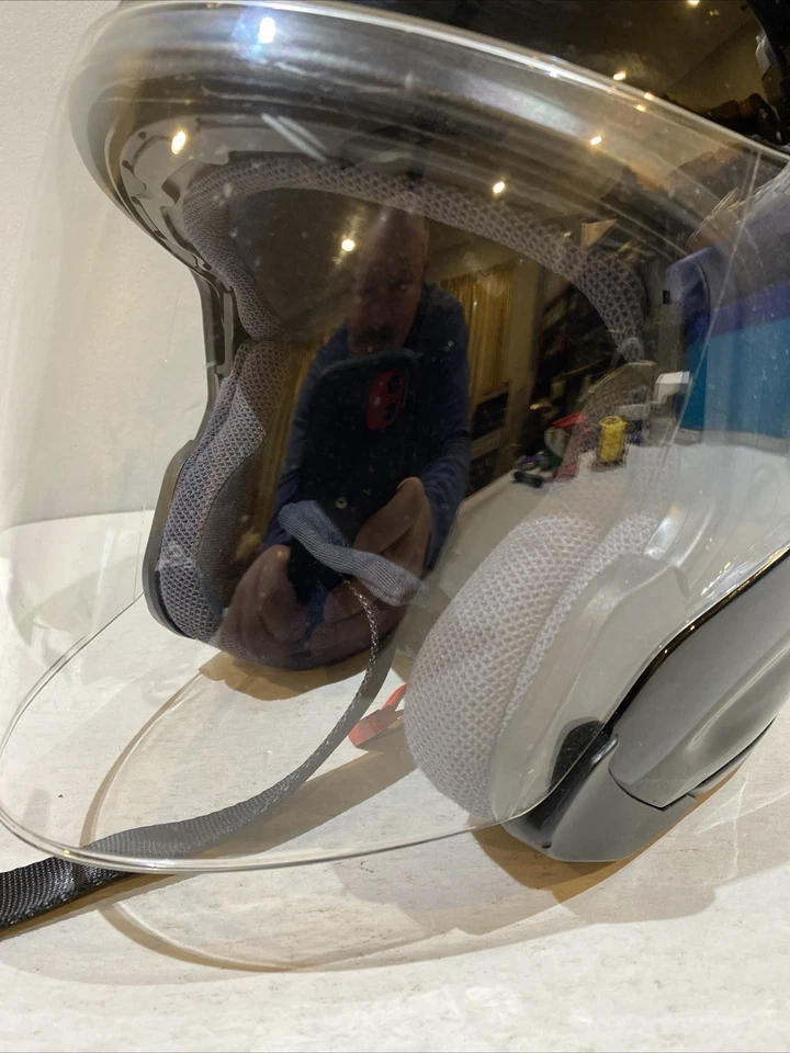 HJC FG-Jet Open Face Motorcycle Helmet With Shield Black Sz S 6 7/8-7 In w/Bag Foto 3 de 4