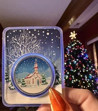 1 oz Silver Colorized Round - "Christmas Begins with Christ"🎄🎅