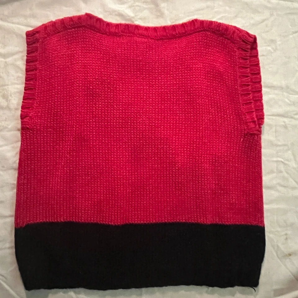 Vintage Fetagetti Diane Von Furstenberg Santa Sleigh Christmas Sweater Vest L - Image 2 of 4