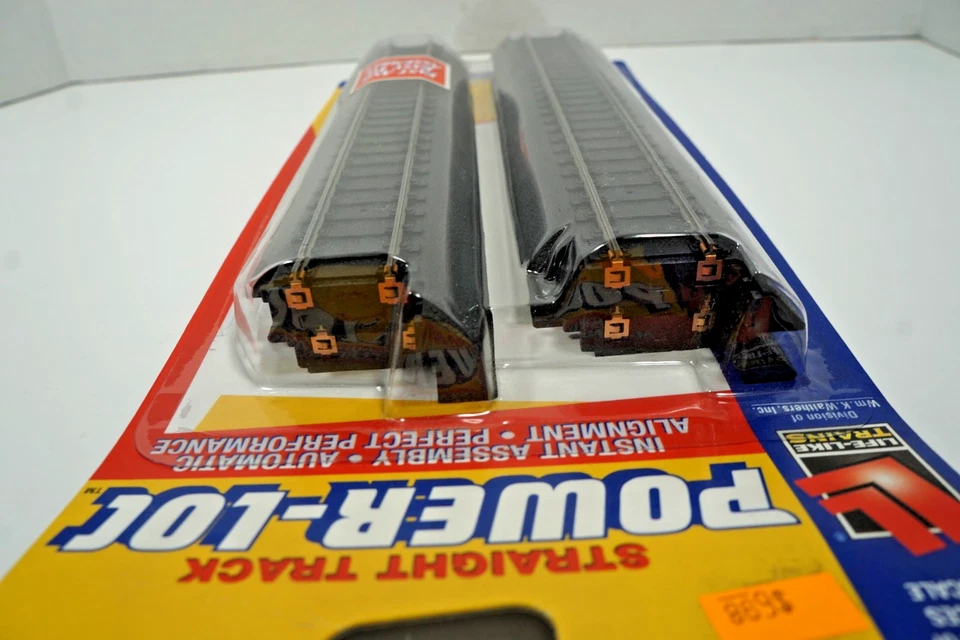 Trenes realistas Power-Loc 9" juego de vías rectas calibre HO 4 piezas # 433-21302 Foto 4 de 4