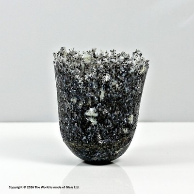 Alison Lowry (britisch, geb.1976) kleine Studio Paté de Verre ''Snowflake'' Glasvase