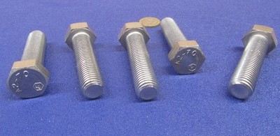 18-8 A2 Stainless Steel Bolt, FT, Metric, M16 x 2 x 65 mm Length, 5 Pcs