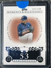 Santana, Johan - 2008 Moments & Milestones - Card #87 - Strikeouts 53 - 123/150