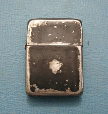 1943-1945 Black Crackle Zippo 3 Barrel  Lighter - has incorrect insert