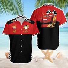 Disney Lightning McQueen Cars Piston Cup Rust-eze 95 Pixar Cars Hawaiian Shirt