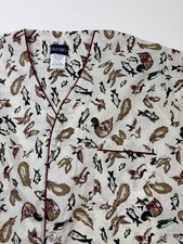 Vtg Puritan Sz L Mens Pajama SET Fish Ducks AOP S/S Shirt  Boxer Shorts NWOT