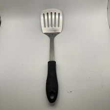 Heavy Duty Black Handle  Stainless Steels Slotted Spatula  12 1/2 “