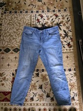 Women  s Stretch Skinny Jeans Blue Denim Size Approx Size 12 Pre-Owned