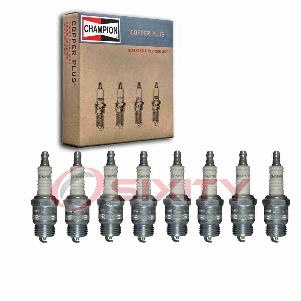 8 pc Champion Copper Plus Spark Plugs for 1963 Ford 300 4.7L 5.8L 6.4L 6.6L ua