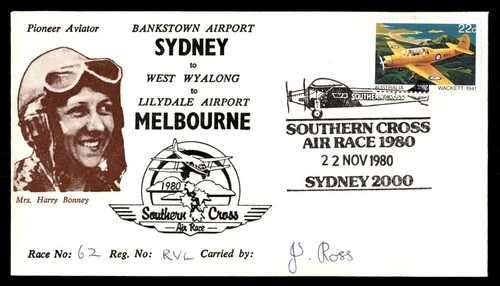 Mayfairstamps Australia 1980 Sydney to Melbourne H Bonney Air Races Cover aaw_62