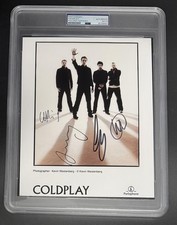 Coldplay Signed Autograph Full Promo PSA/DNA COA 8x10 Slab Photo Chris Martin D